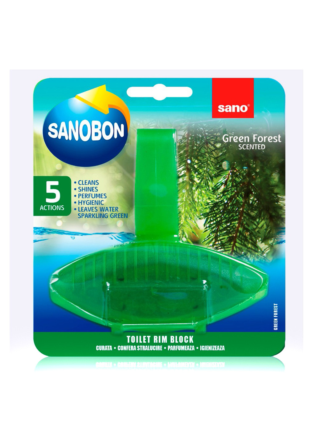 Туалетний блок зелений ліс, 55 г Sano (255357773)