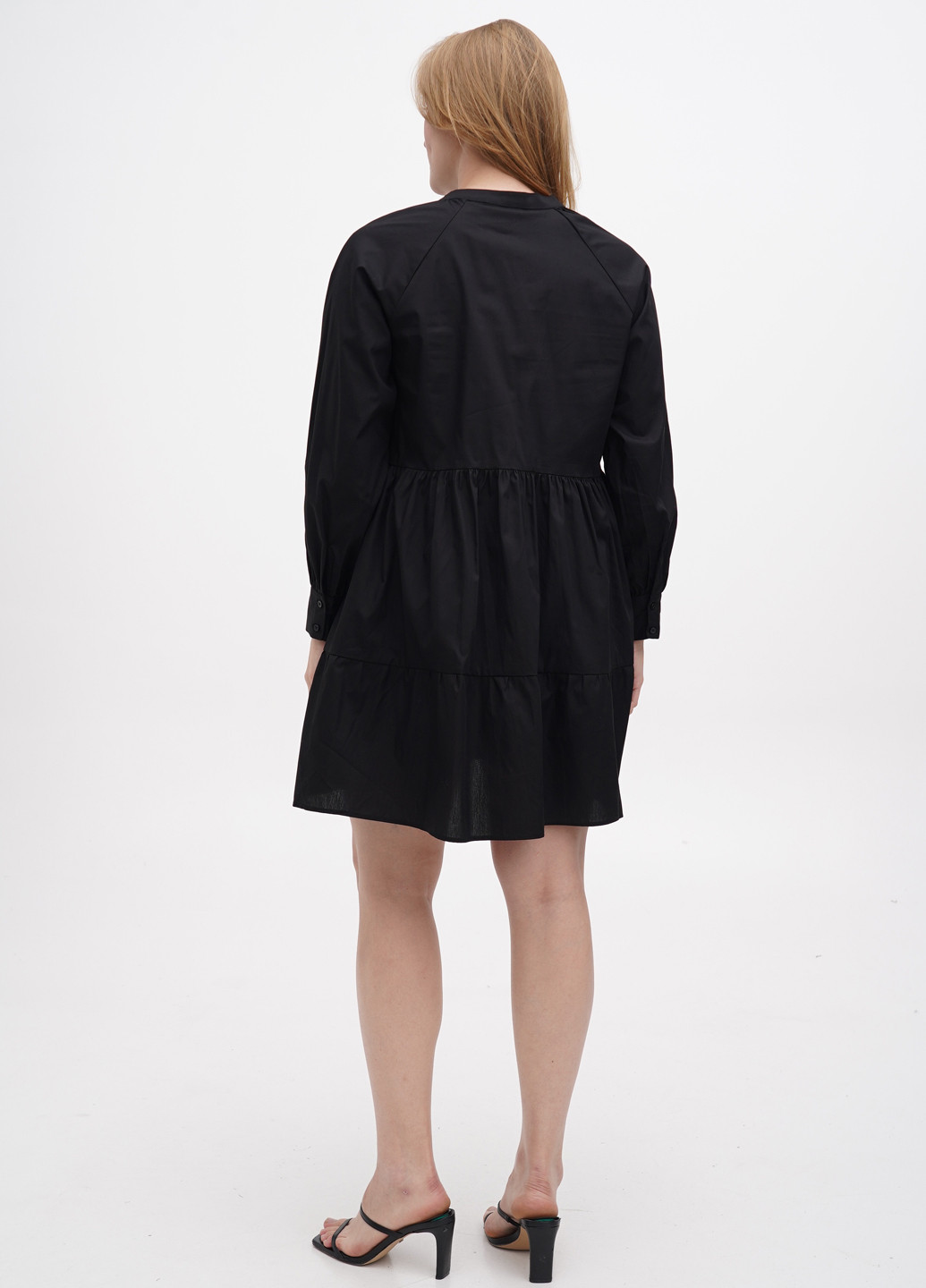 Черное кэжуал платье рубашка YAS однотонное
