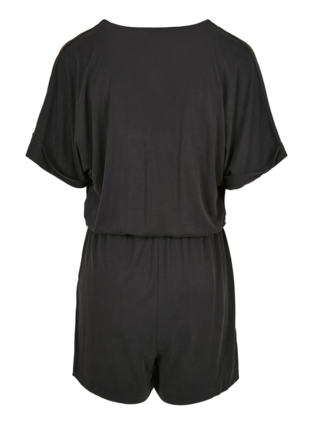 Комбинезон Urban Classics комбинезон-шорты однотонный чёрный кэжуал модал