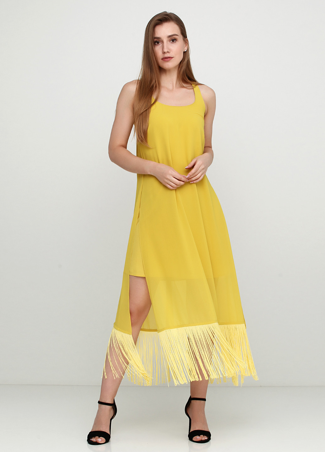 Жовтий кежуал плаття, сукня Pinko однотонна