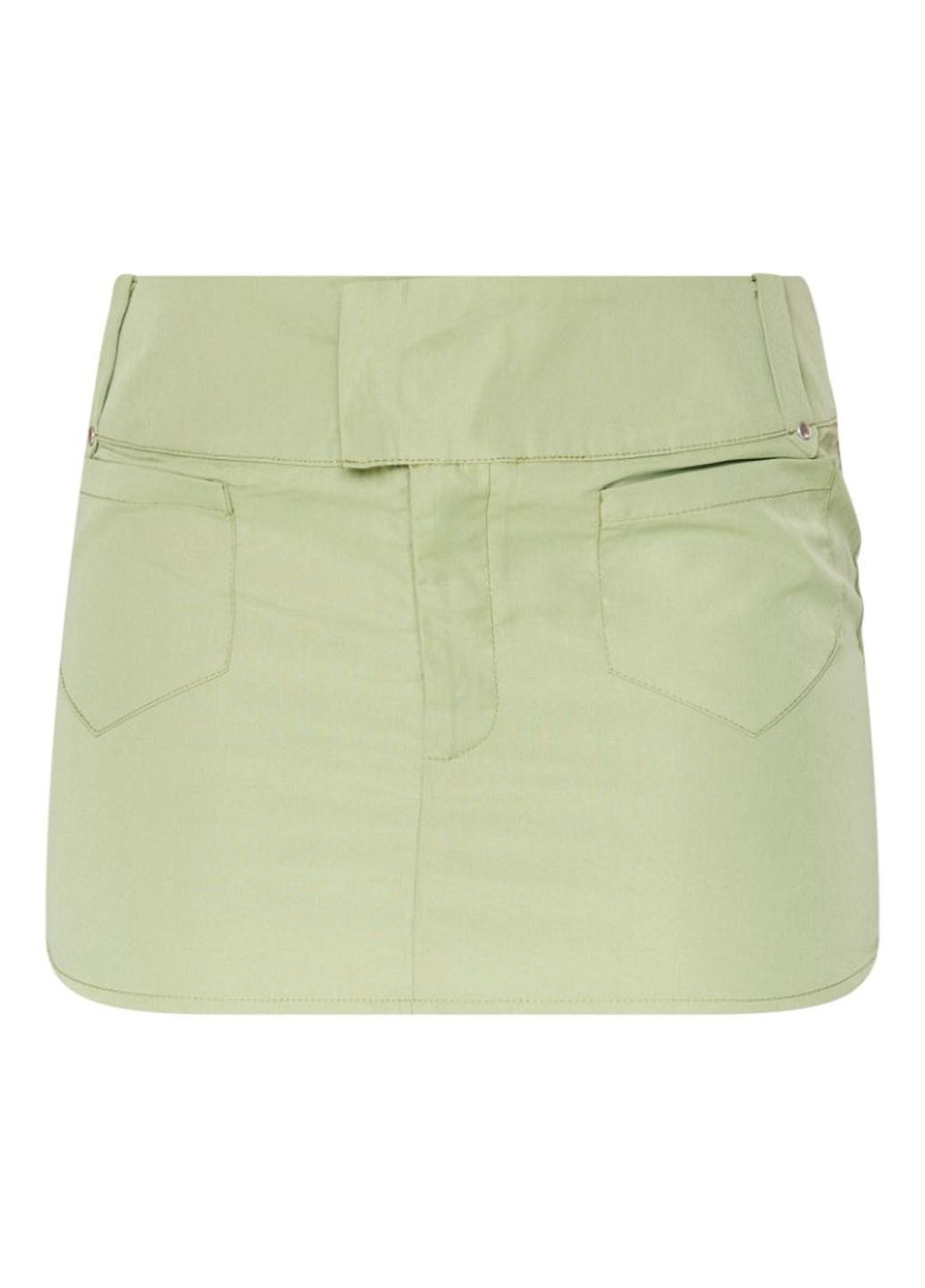 Оливковая кэжуал однотонная юбка PrettyLittleThing