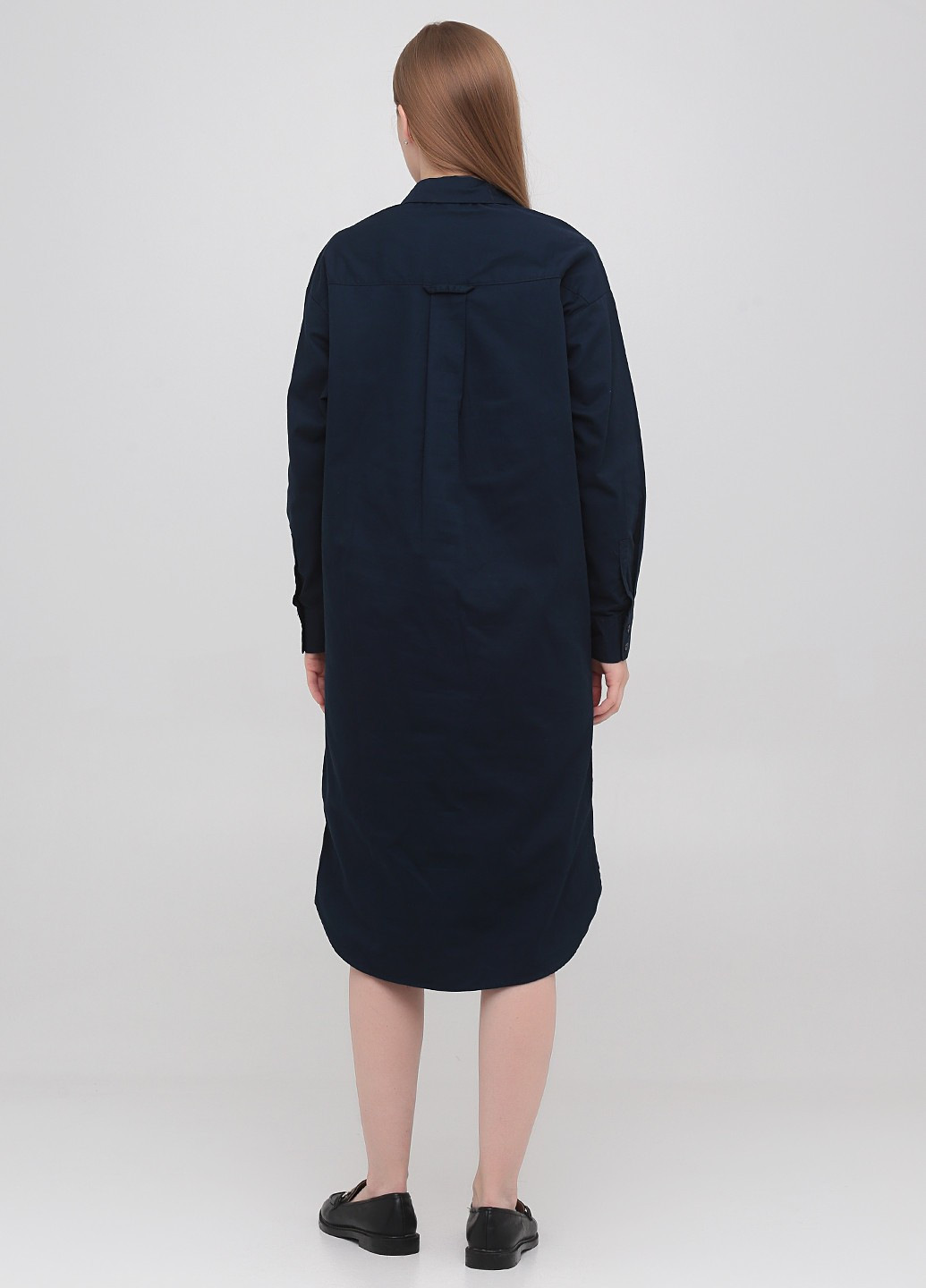 Темно-синя кежуал сукня а-силует, сукня-сорочка Monki однотонна