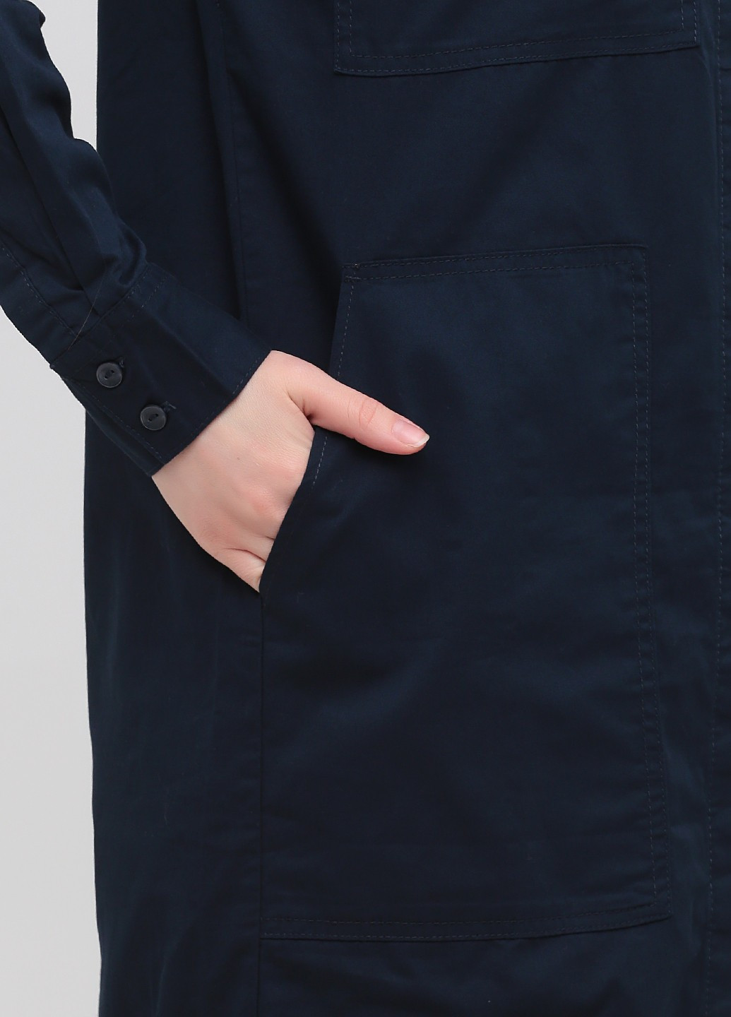 Темно-синя кежуал сукня а-силует, сукня-сорочка Monki однотонна