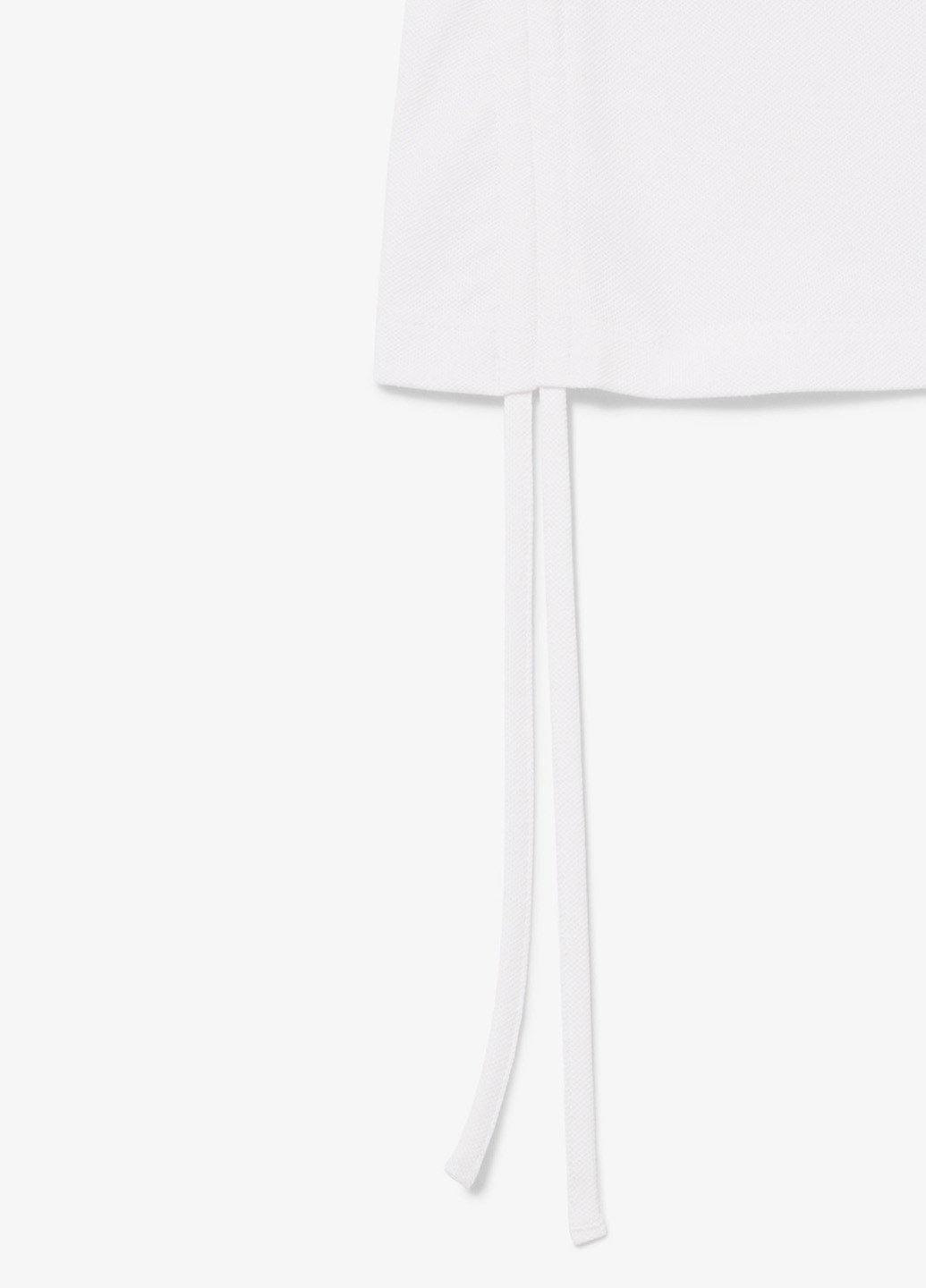 Белая женская футболка-поло Lacoste однотонная