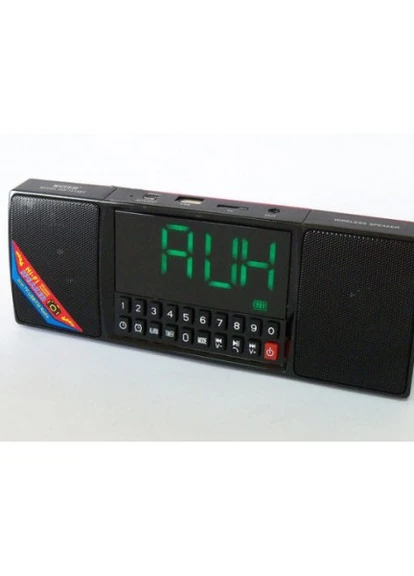 Портативная колонка WS-1515 10Вт с часами USB, AUX, FM, Bluetooth черная (lp-89216) XPRO (254257044)