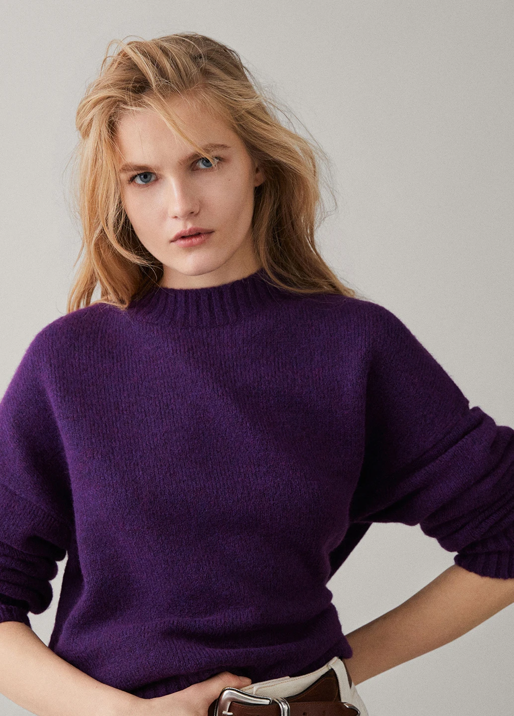 Фіолетовий демісезонний джемпер джемпер Massimo Dutti