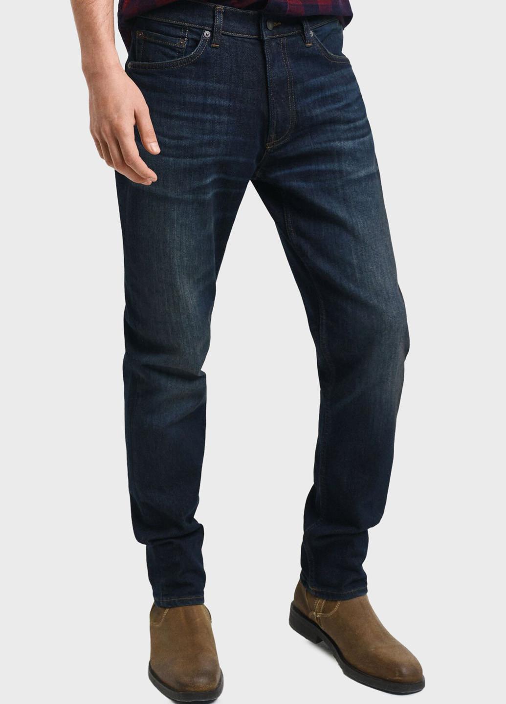 Синие демисезонные скинни джинсы Gant