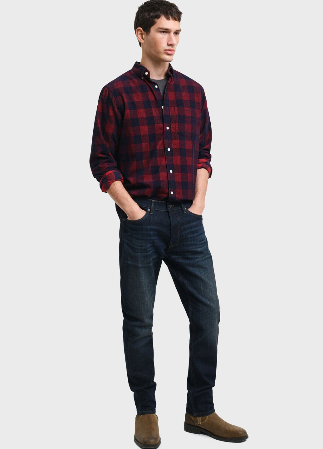 Синие демисезонные скинни джинсы Gant