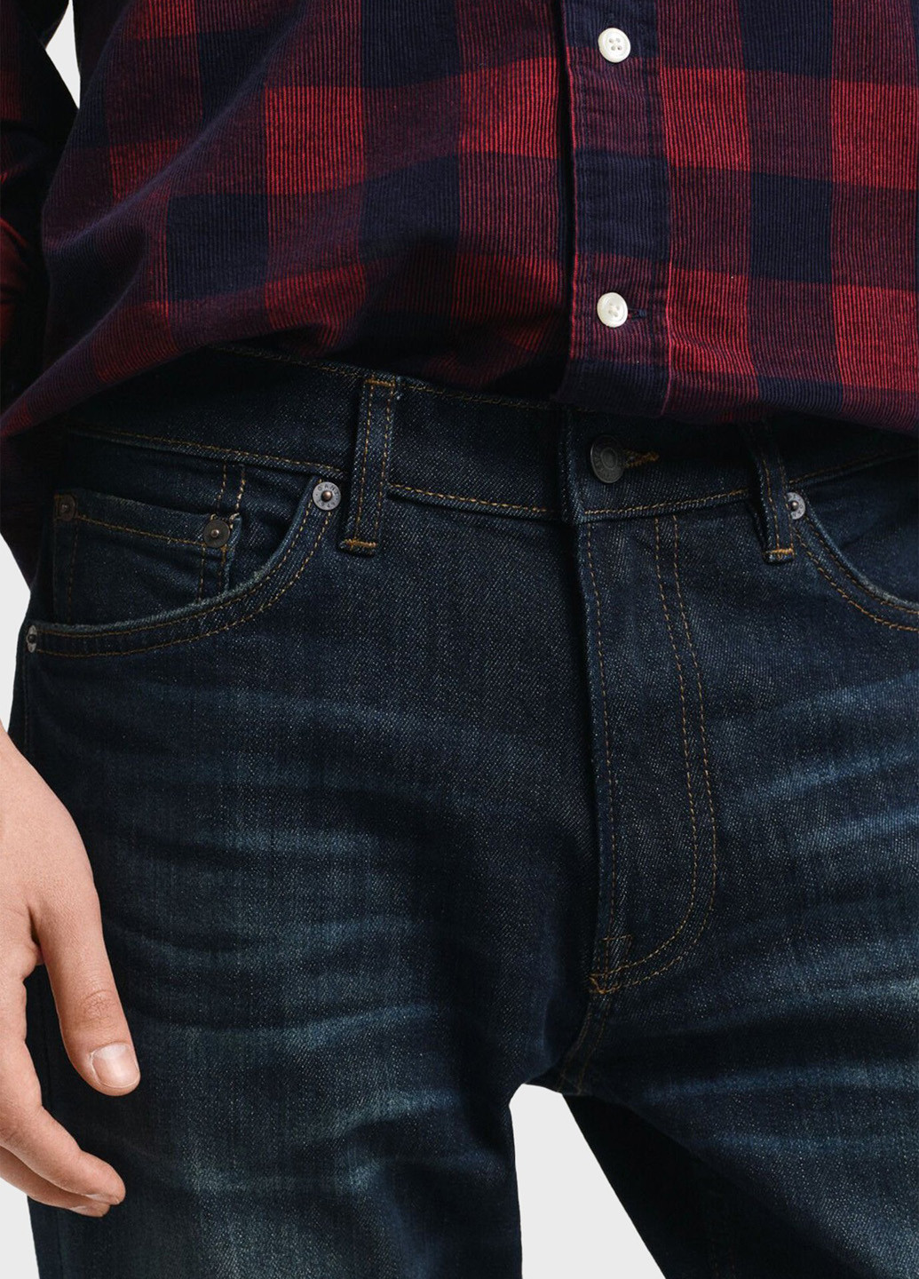 Синие демисезонные скинни джинсы Gant