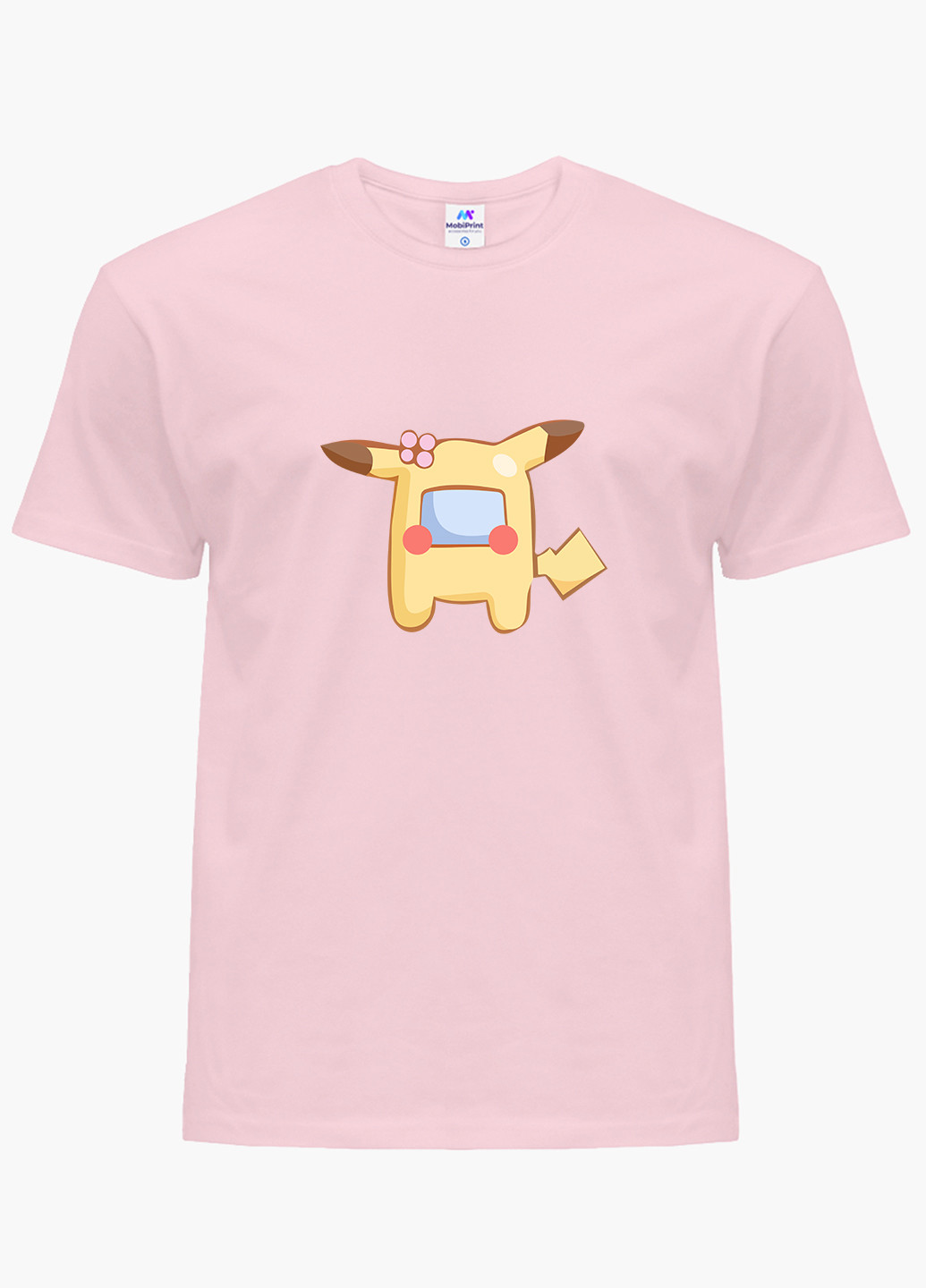 Рожева демісезонна футболка дитяча амонг ас покемон пікачу (among us pokemon pikachu) (9224-2419) MobiPrint