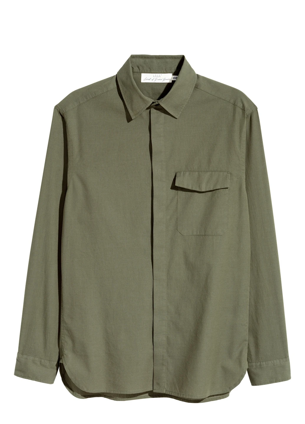 Сорочка демісезон,хакі, H&M (256797748)