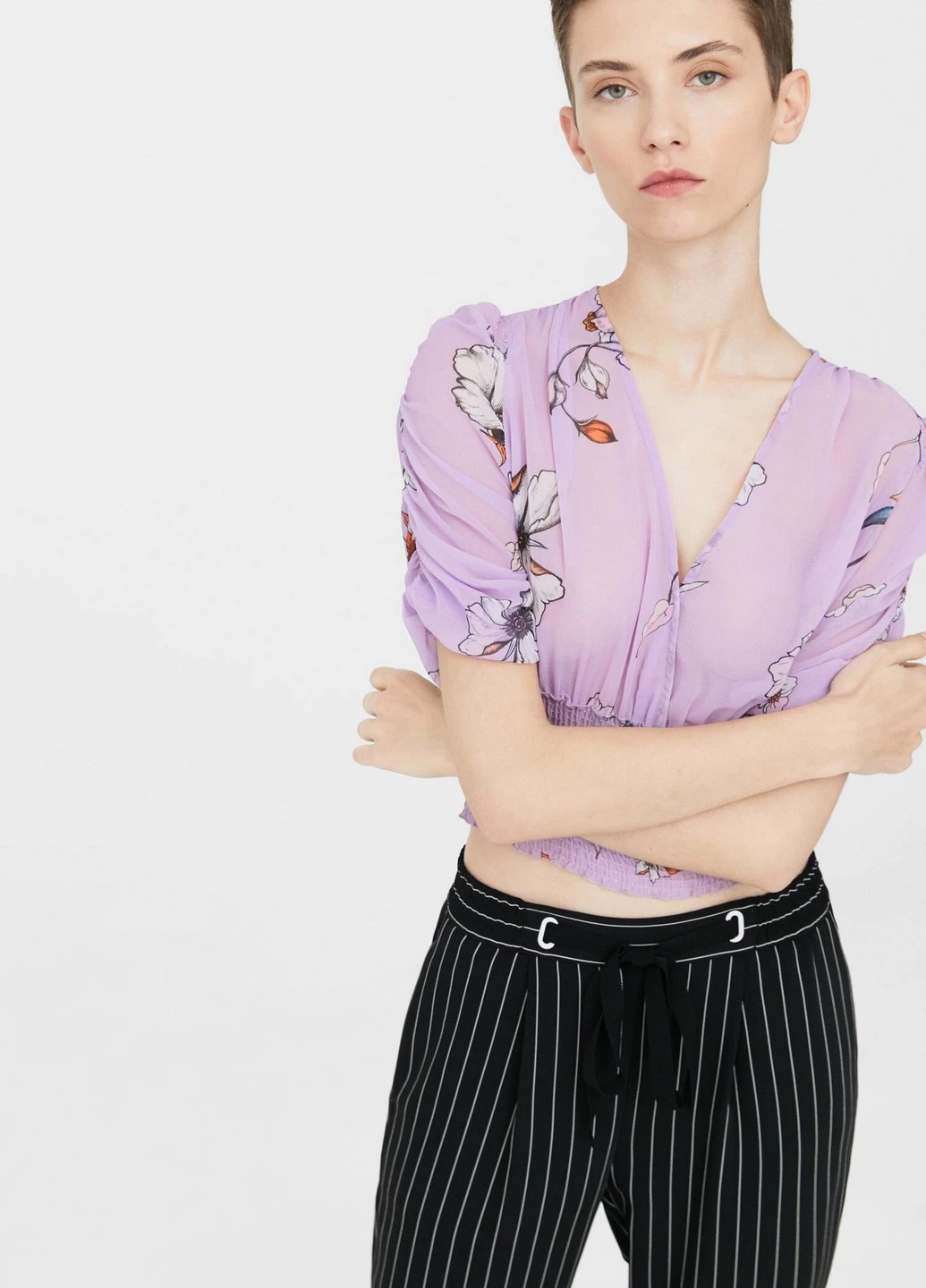 Фіолетова блуза Mango