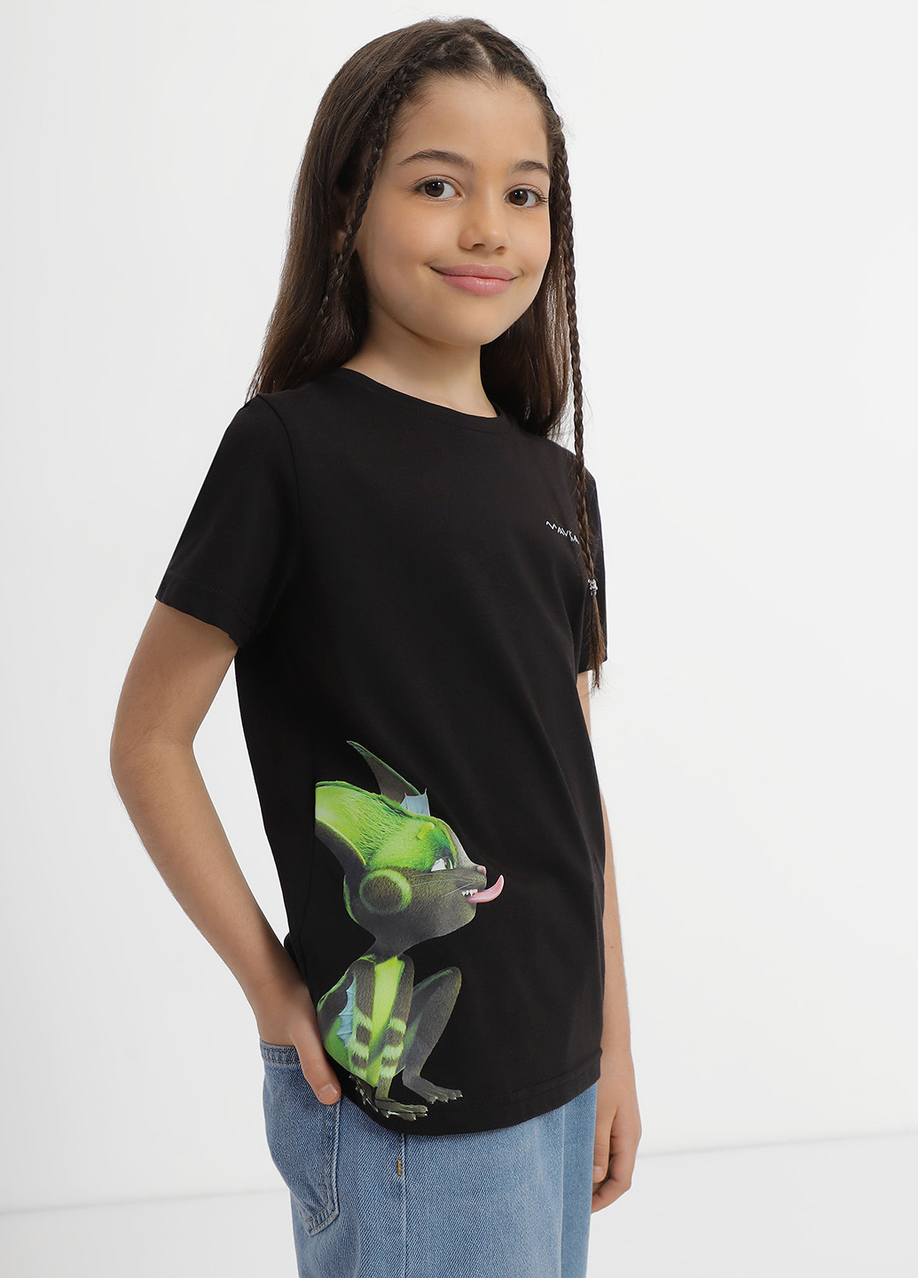 Чорна літня футболка INTERTOP