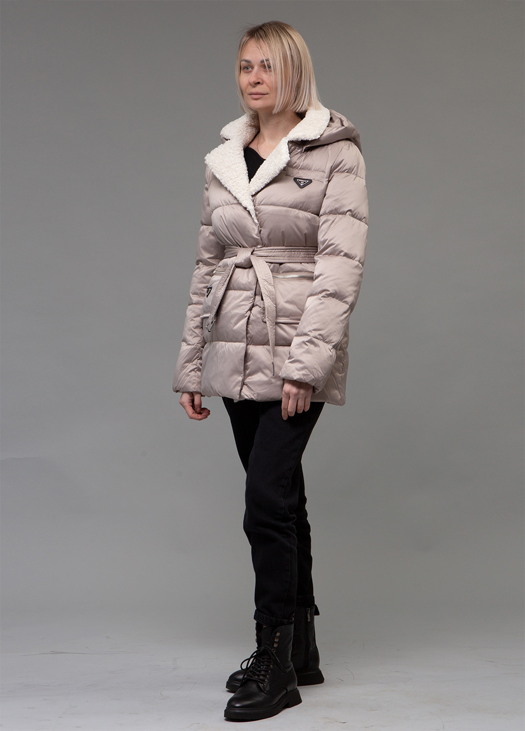 Бежевый зимний Пуховик ZLLY