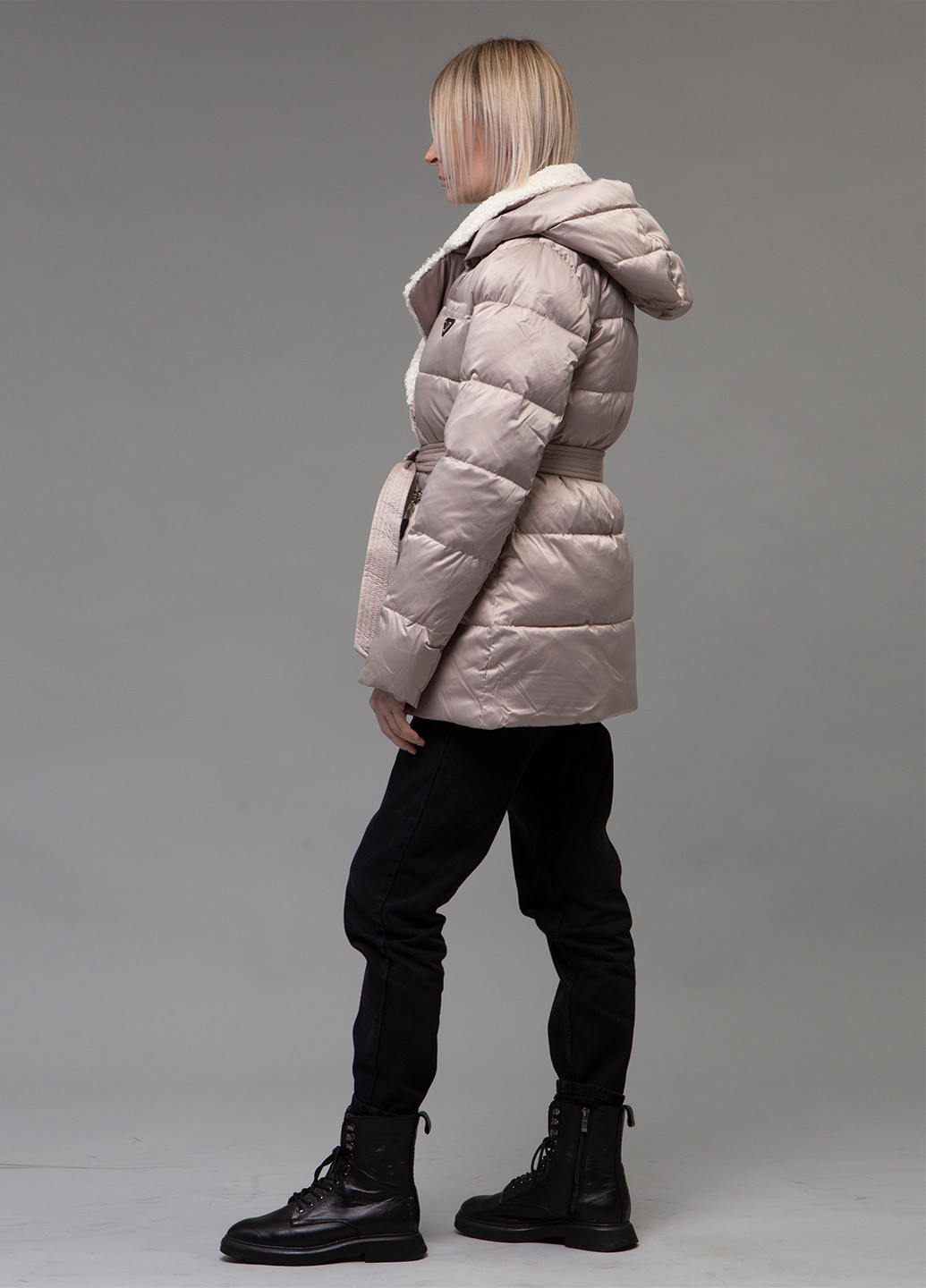 Бежевый зимний Пуховик ZLLY