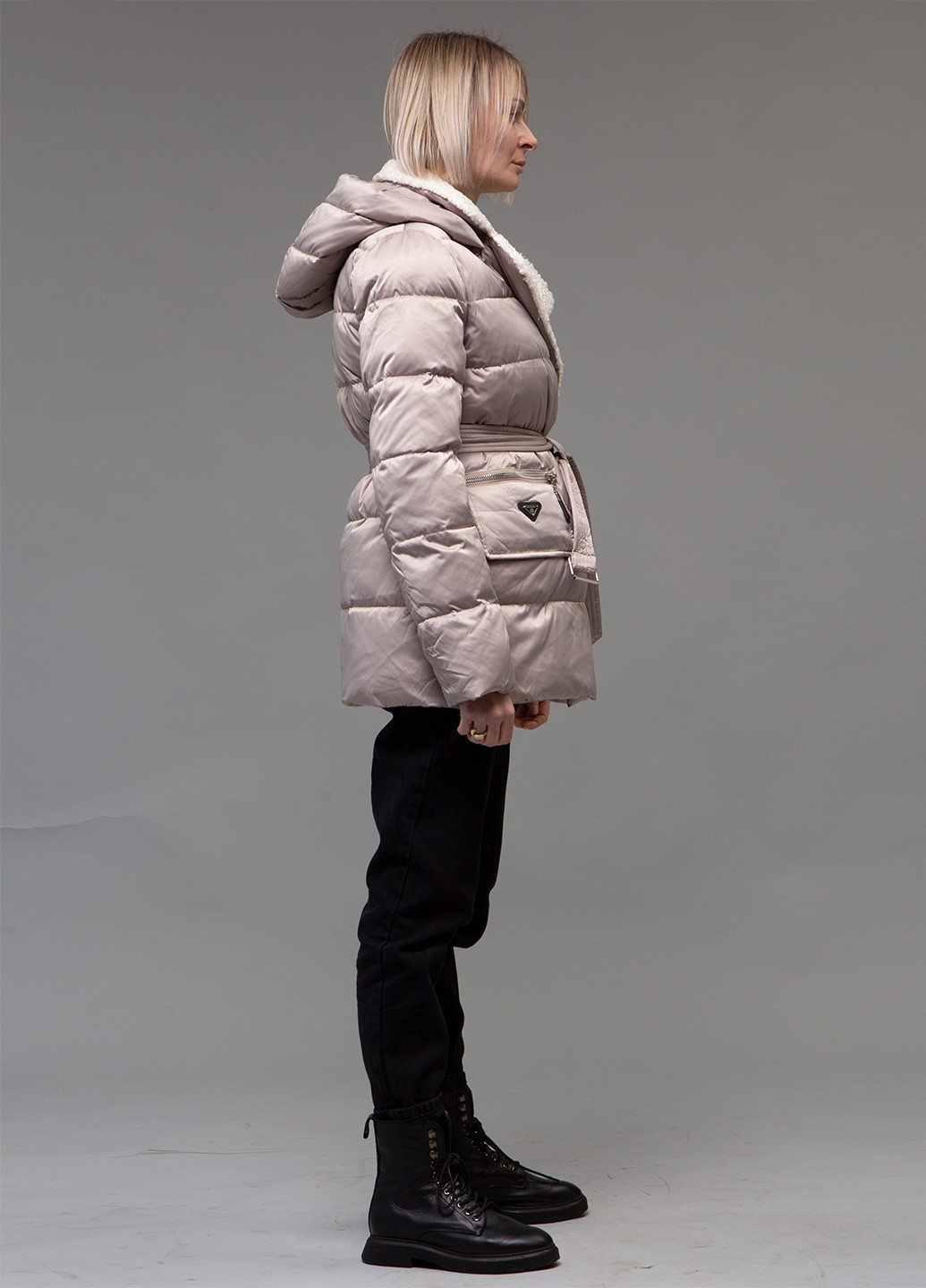 Бежевый зимний Пуховик ZLLY