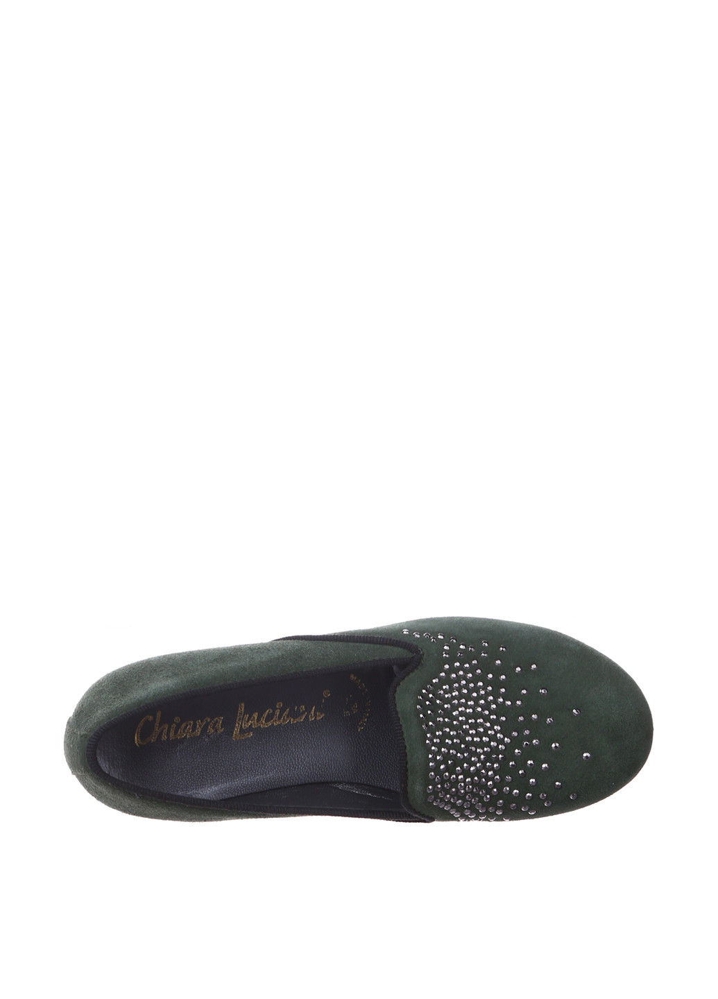 Бутылочный зеленые туфли без каблука Chiara Luciani