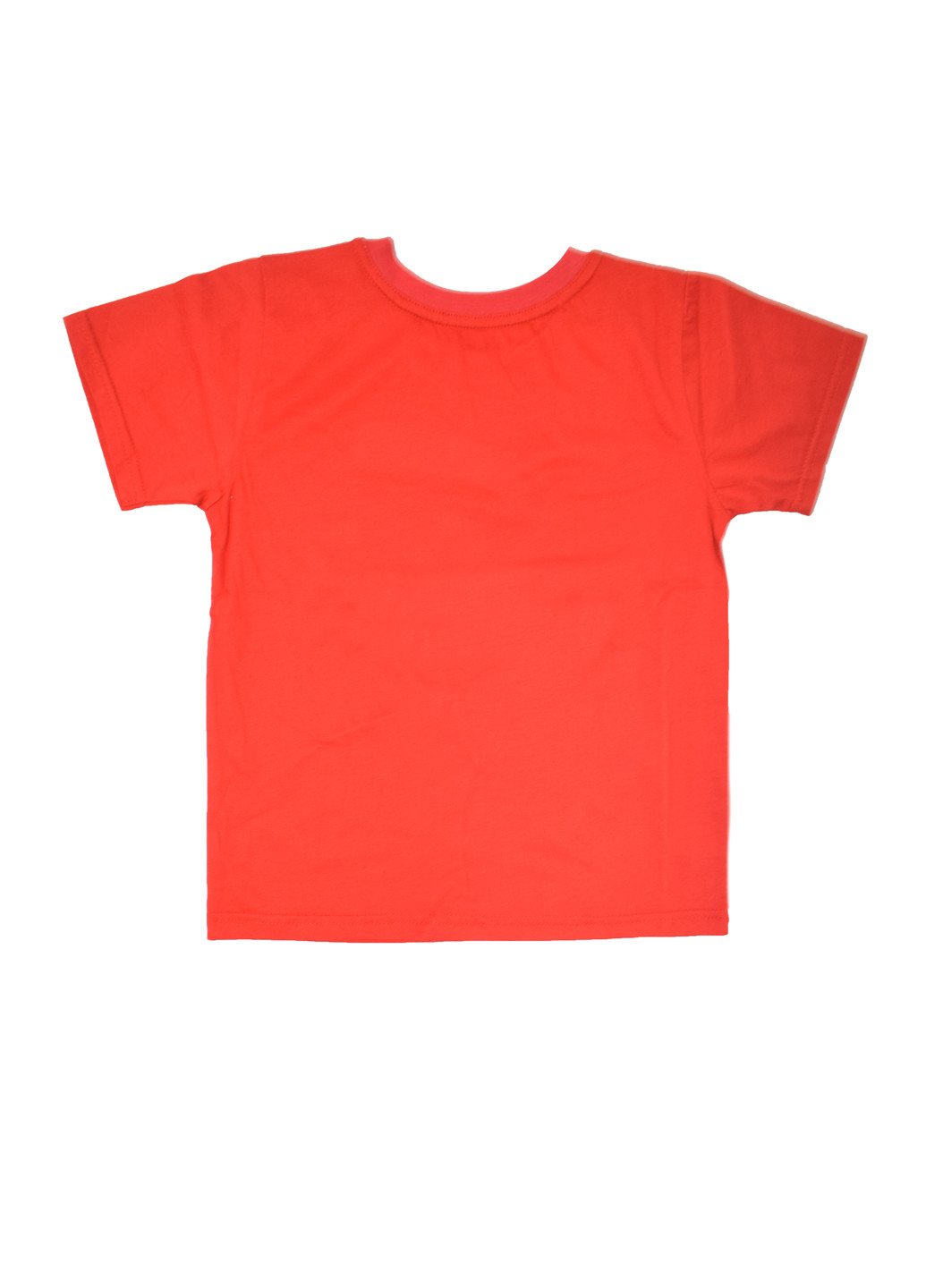 Оранжево-красная летняя футболка Фламинго