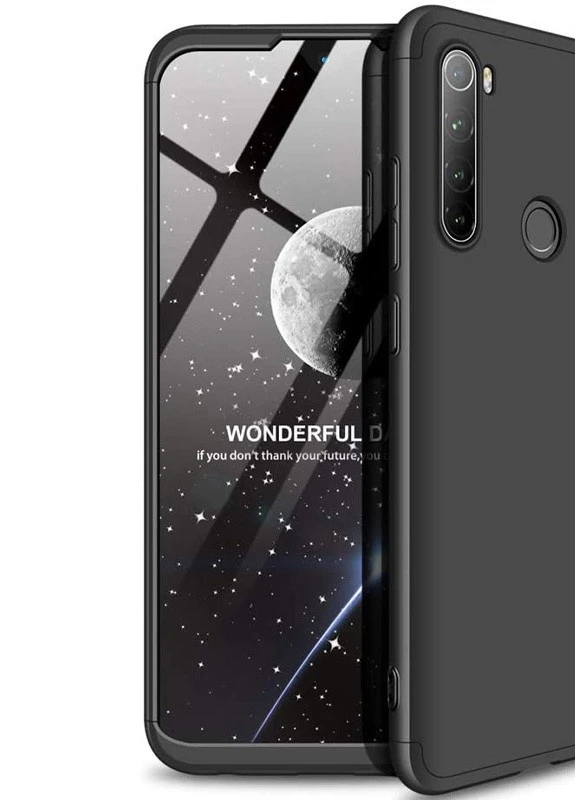 Пластикова накладка LikGus 360 градусів (opp) для Xiaomi Redmi Note 8 Чорний (is_00000035903_5) GKK (237829223)