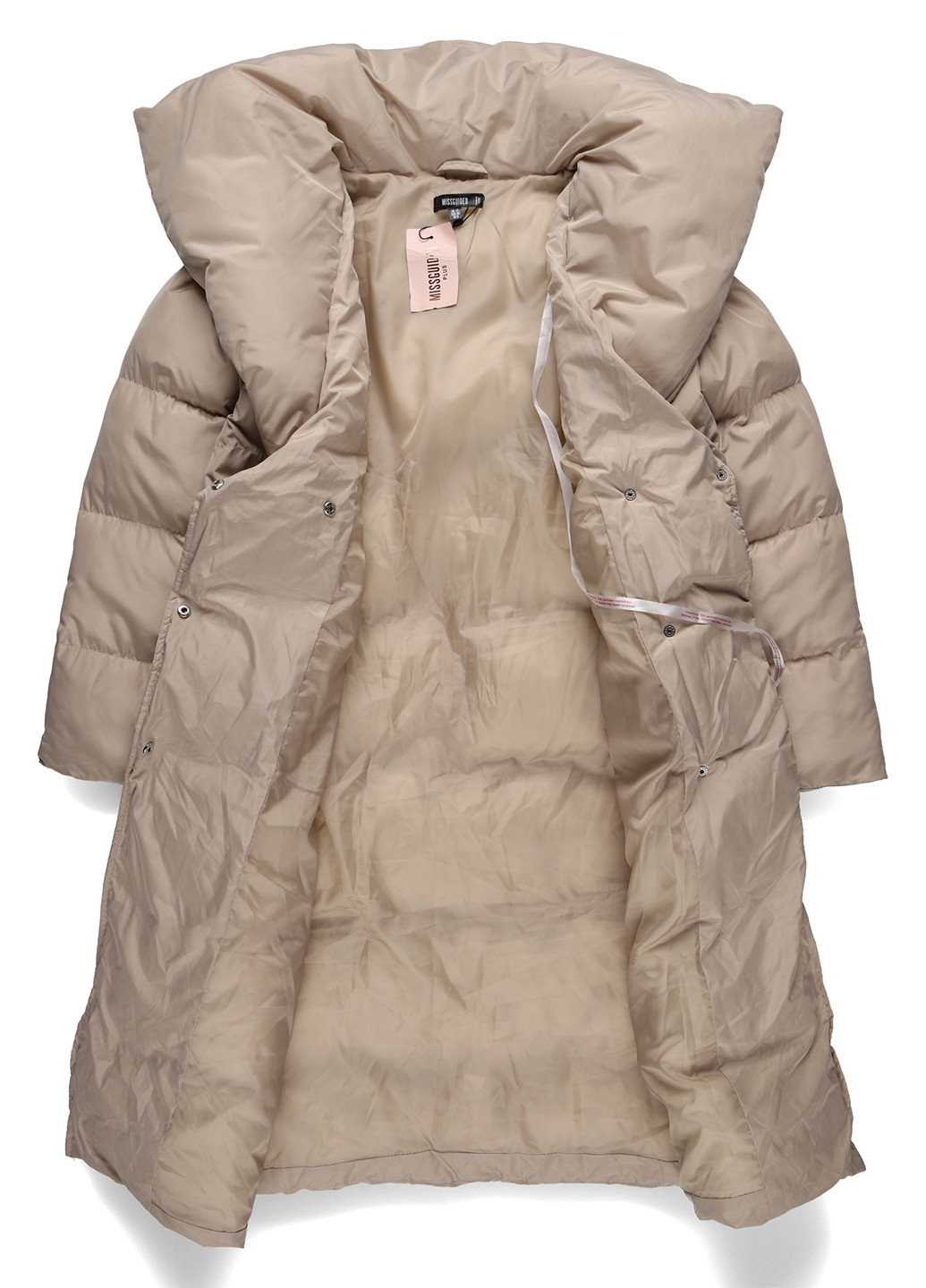 Бежева зимня куртка куртка-ковдра Missguided