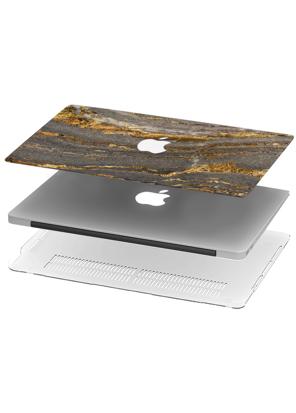 Чехол пластиковый для Apple MacBook 12 A1534 / A1931 Мрамор с золотом (Marble with gold) (3365-2333) MobiPrint (218865481)