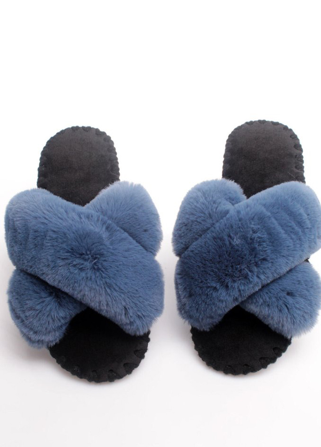 Синие тапочки Family Story с мехом