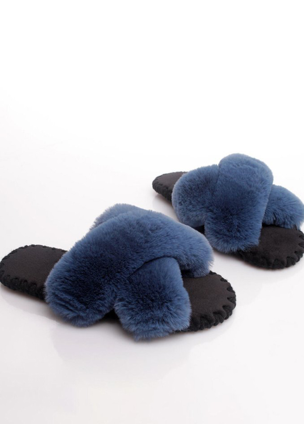 Синие тапочки Family Story с мехом
