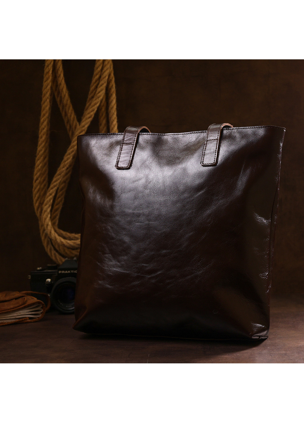 Жіноча шкіряна сумка-шоппер 37х33х8,5 см Shvigel (253490524)