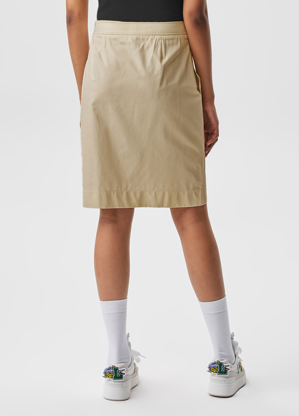 Бежевая кэжуал однотонная юбка Lacoste