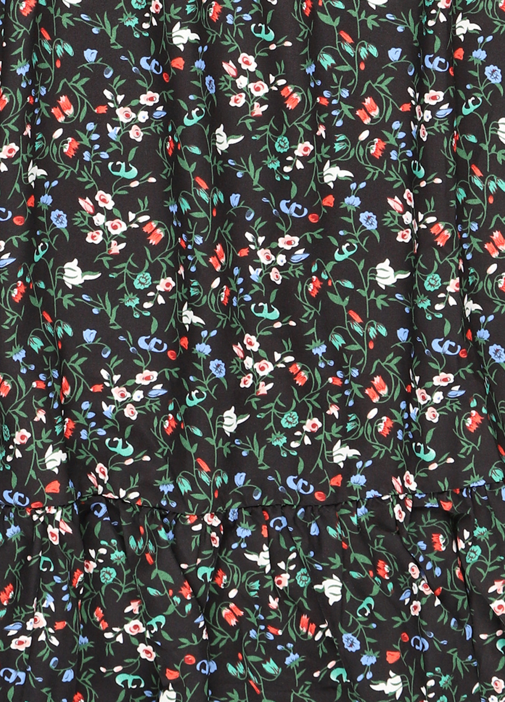Черное кэжуал платье а-силуэт Vila с цветочным принтом