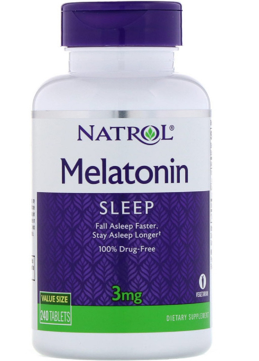 Мелатонин, Melatonin, 3 мг,, 240 таблеток Natrol (228292873)