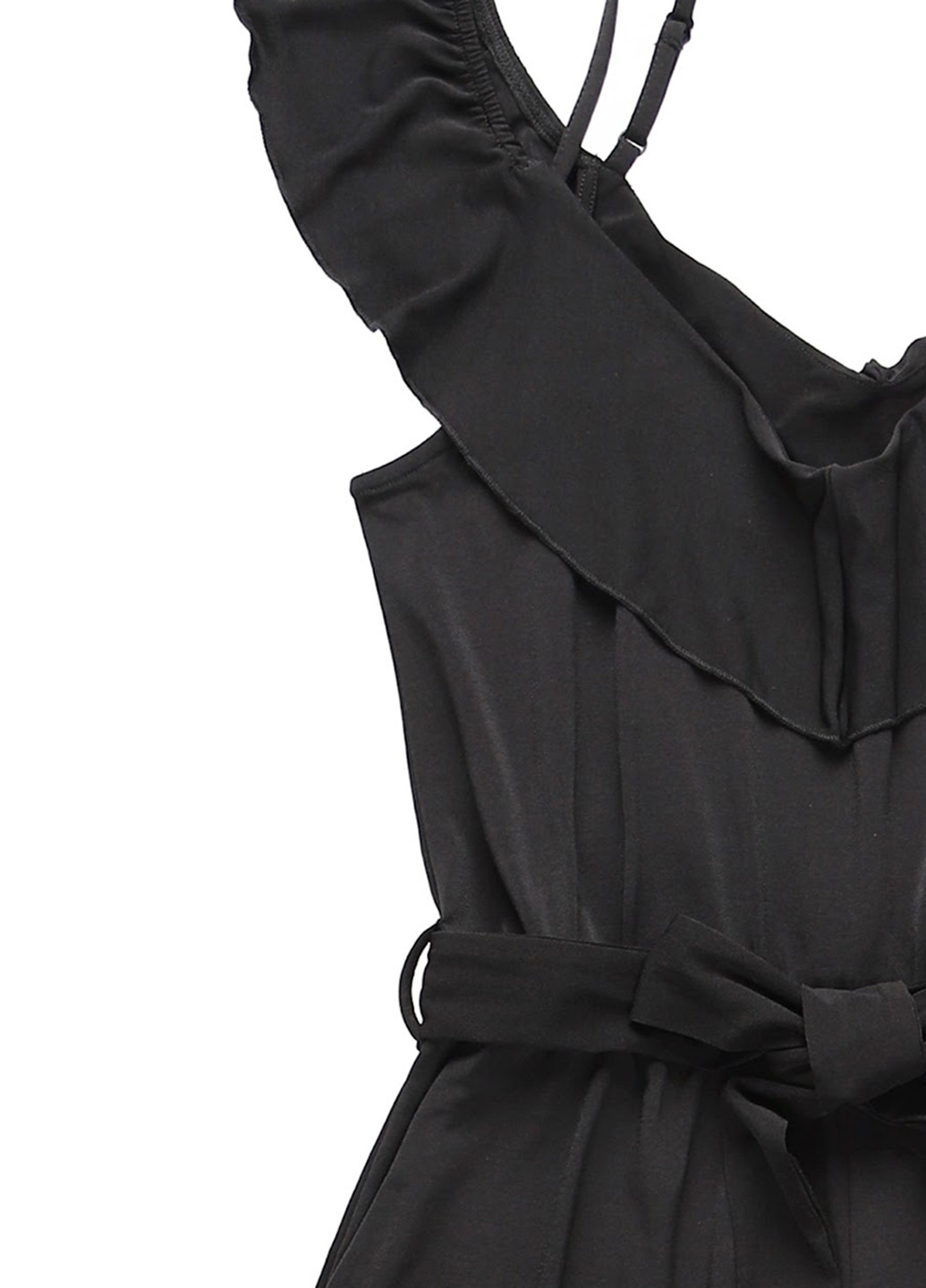 Комбінезон Tigha комбінезон-брюки однотонний чорний кежуал поліестер