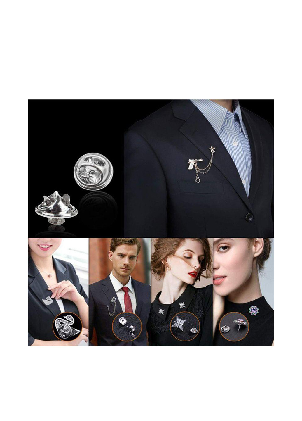 Застежка для значков (10 шт.), 1,15 см No Brand (305776586)