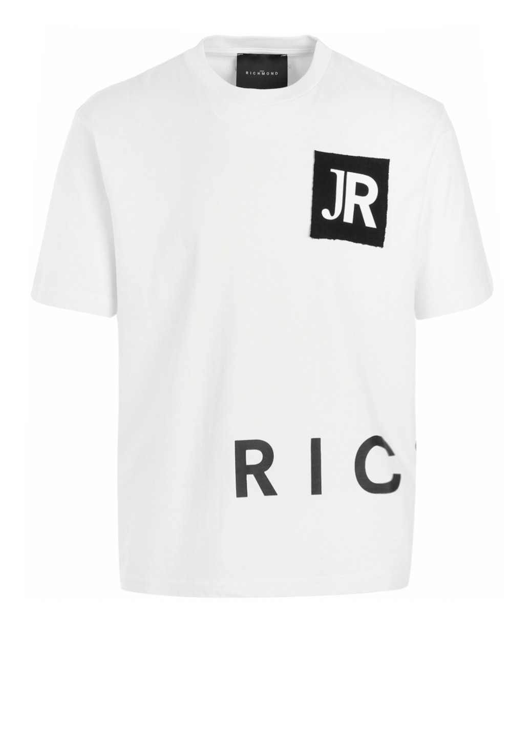 Белая мужская белая футболка c логотипом John Richmond