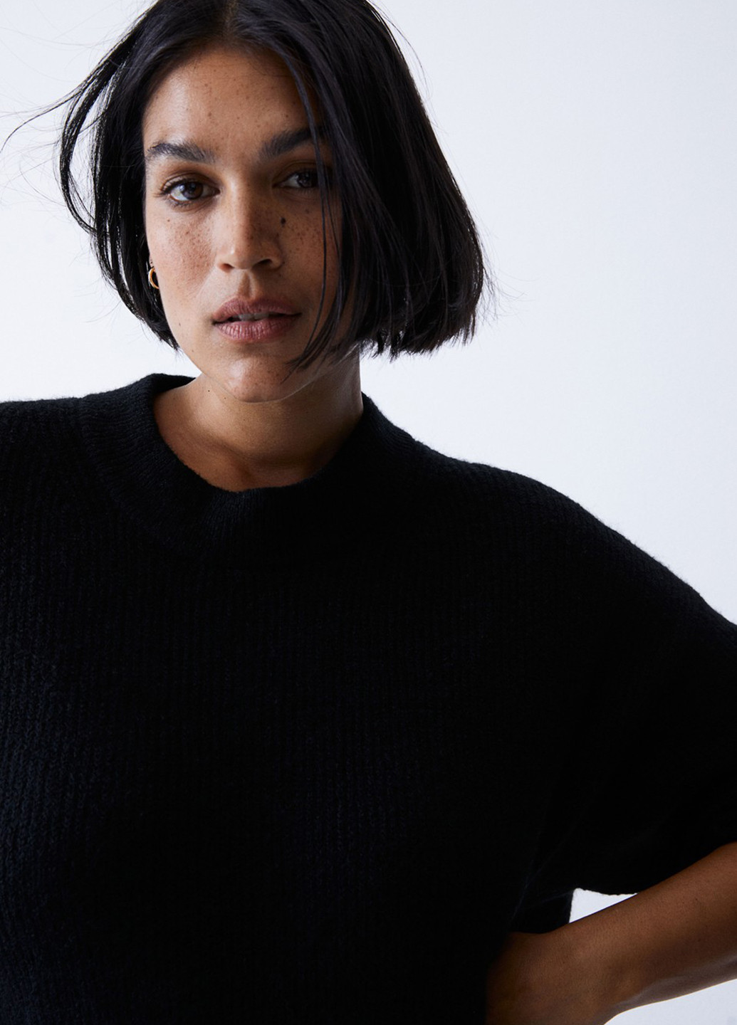 Чорна кежуал сукня сукня светр H&M однотонна