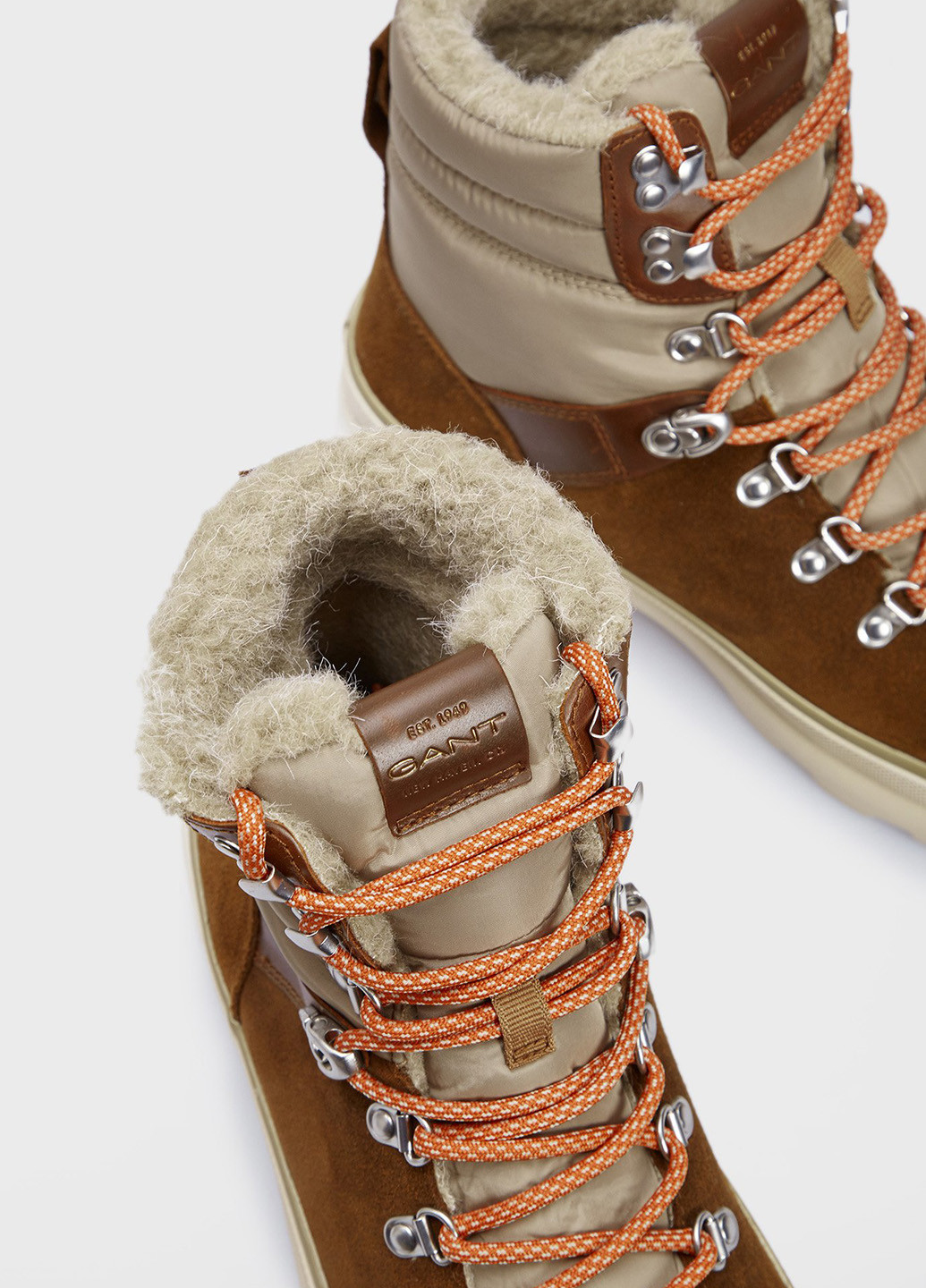 Зимние ботинки Gant без декора из натуральной замши