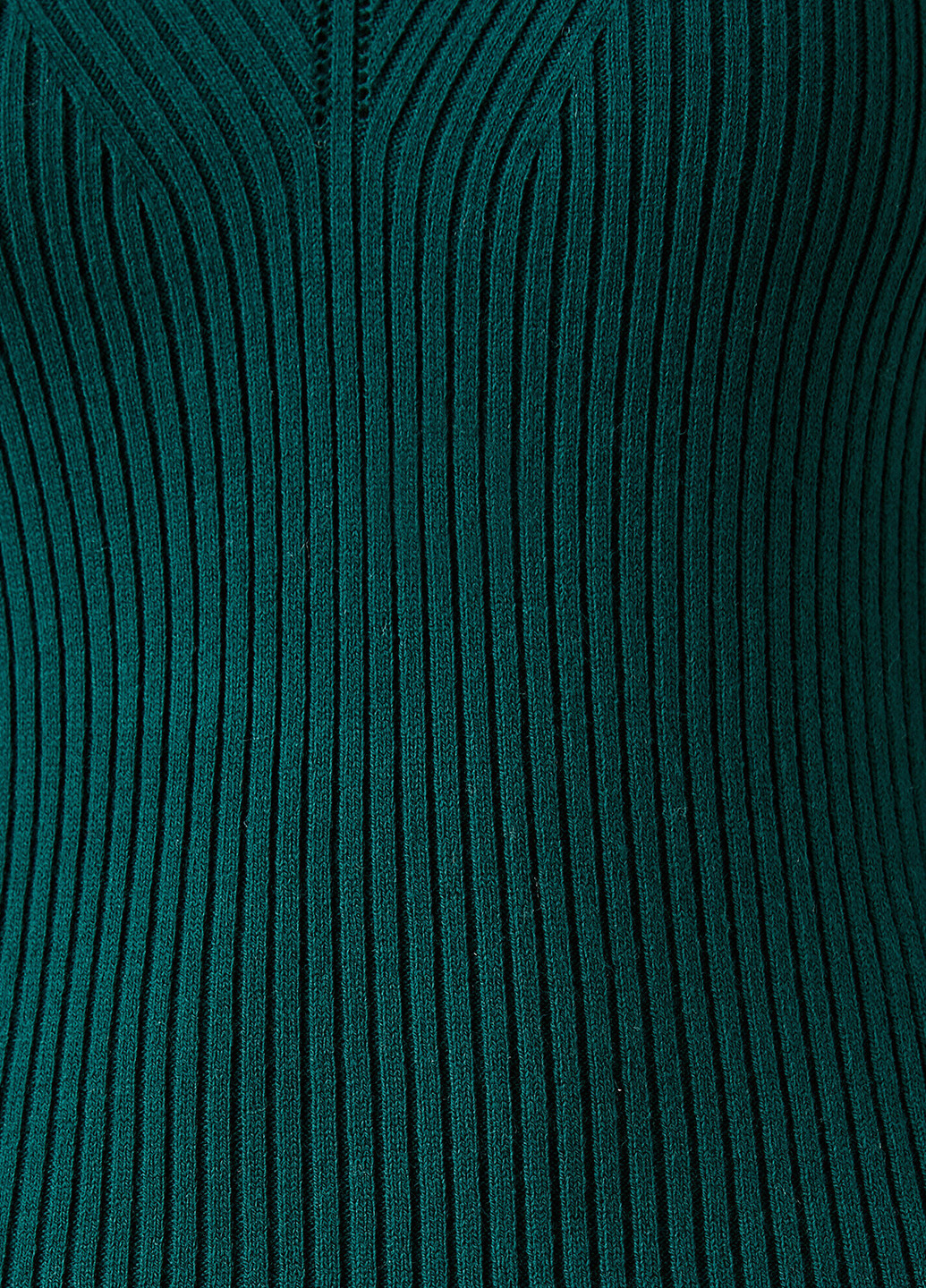 Гольф KOTON однотонный темно-зелёный кэжуал акрил