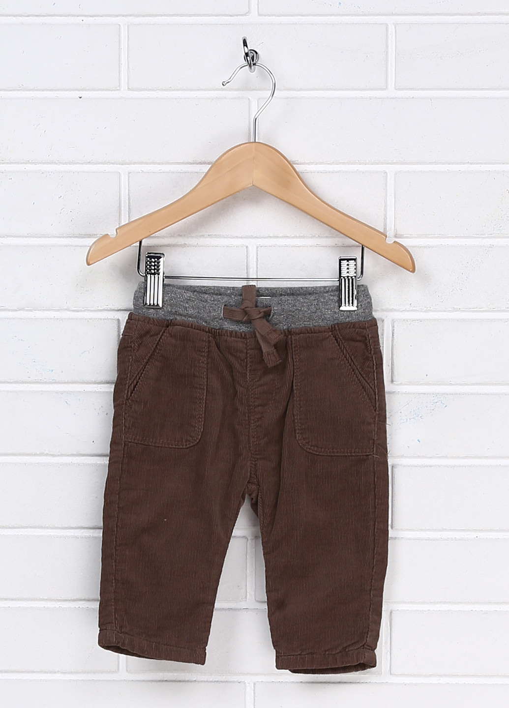 Коричневые кэжуал демисезонные брюки со средней талией Zara