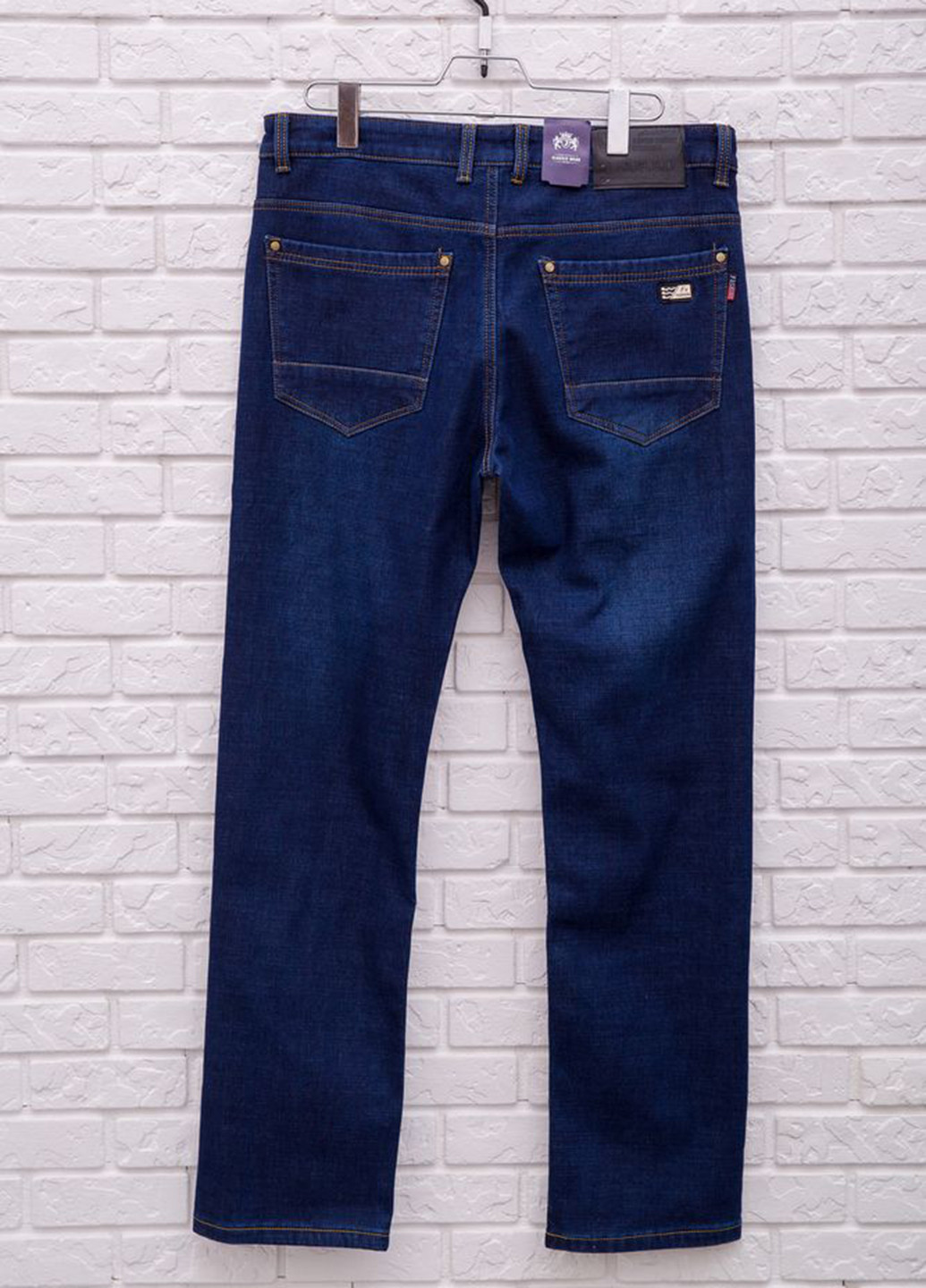 Темно-синие зимние прямые джинсы Ager