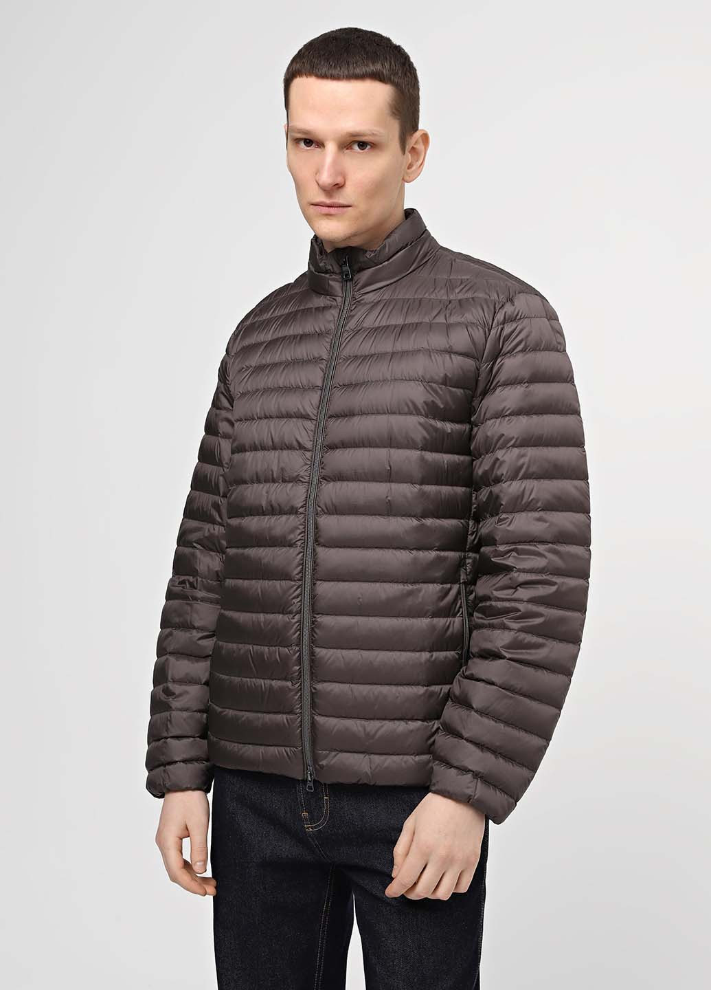 Сіро-коричнева демісезонна куртка Geox