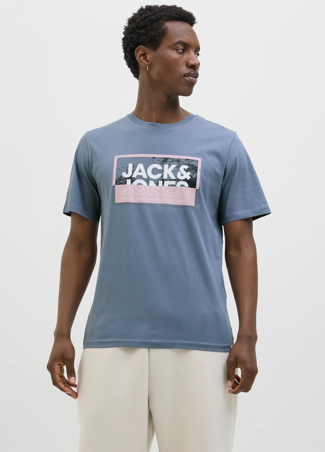 Светло-голубая футболка Jack & Jones