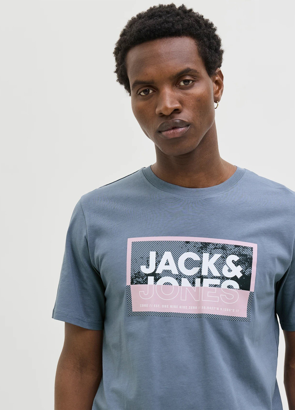 Светло-голубая футболка Jack & Jones