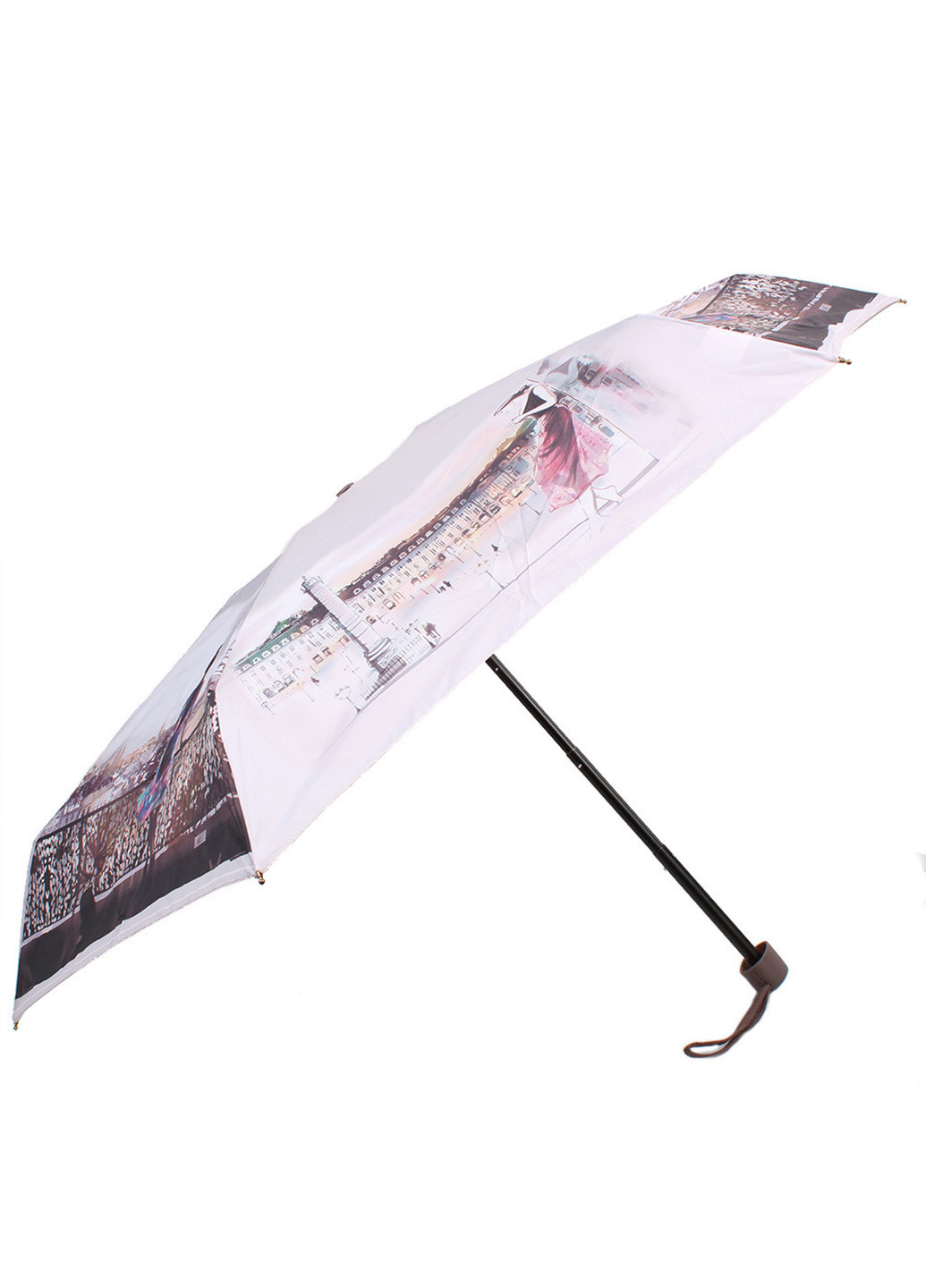 Жіночий складаний парасолька механічний 93 см Lamberti (216146470)