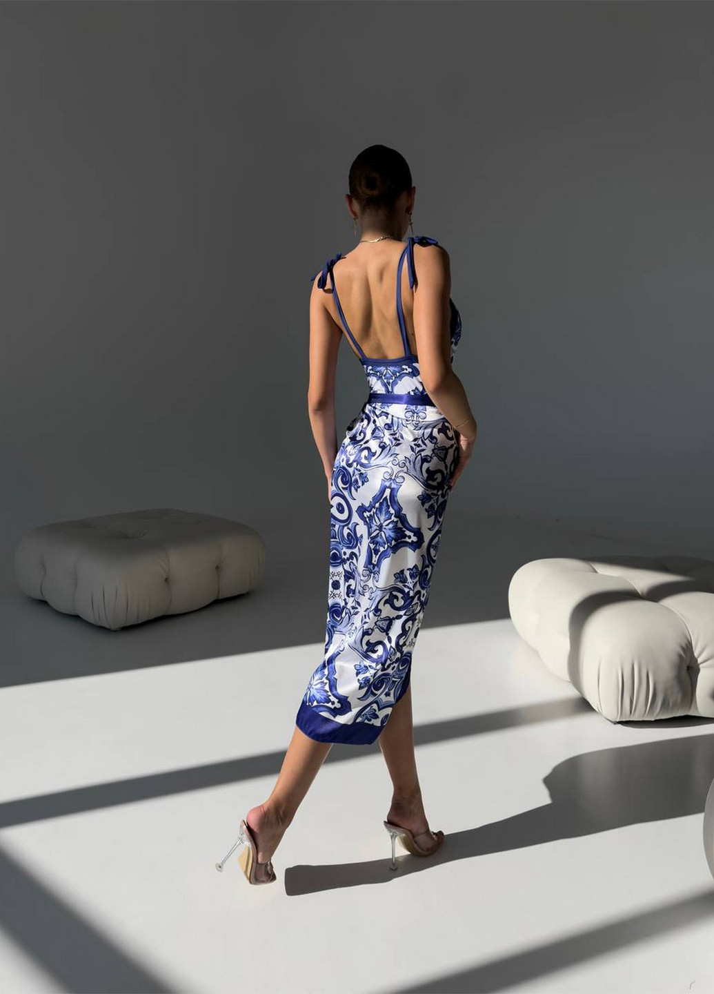 Комбинированный летний пляжный комплект женский (купальник, парео) слитный NOVA VEGA