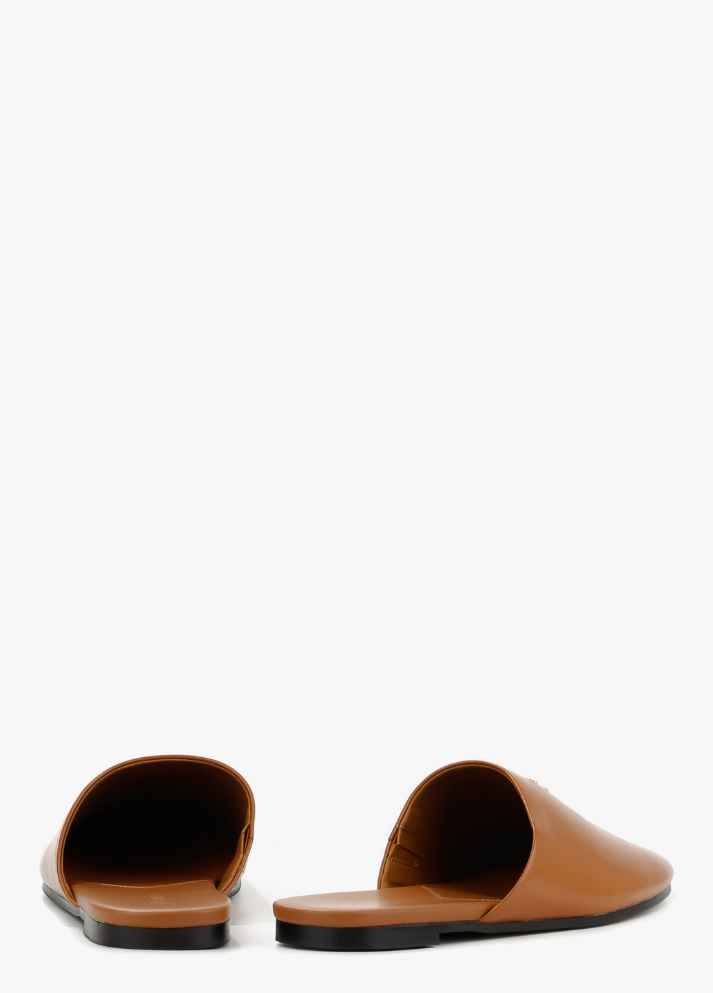 Рыжие мюли Le'BERDES с пряжкой на низком каблуке