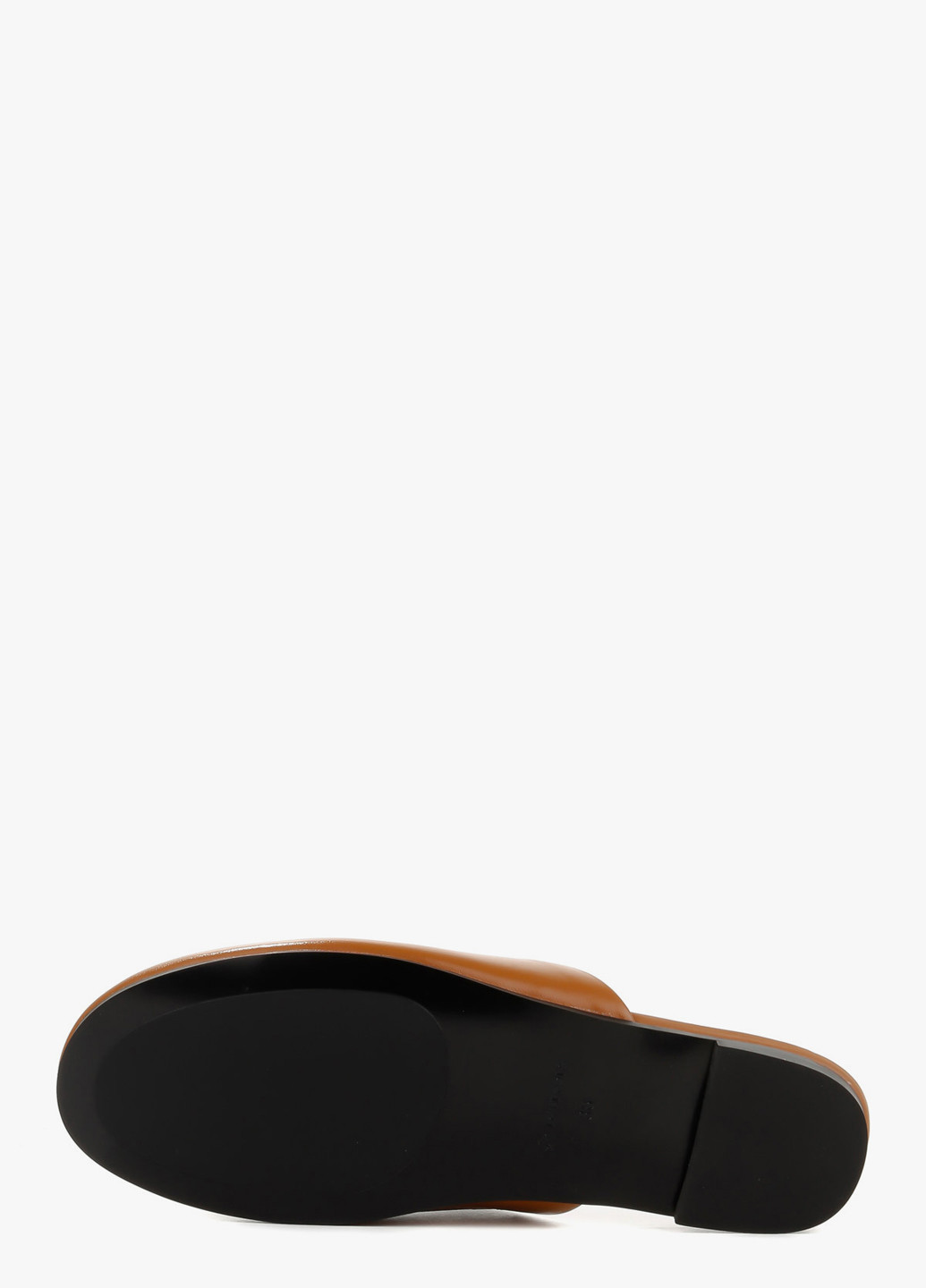 Рыжие мюли Le'BERDES с пряжкой на низком каблуке