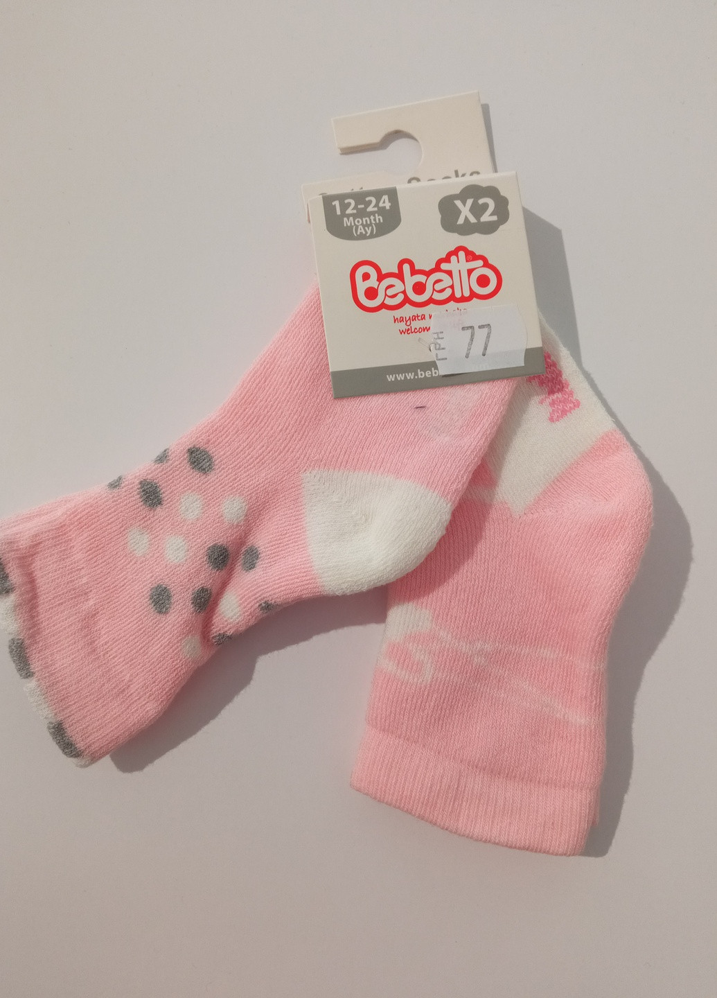 Носки для девочки зима (2пары) размер 12-24м Bebetto (221203269)
