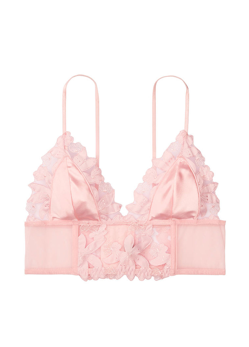 Бюстье Victoria's Secret однотонное светло-розовое повседневное полиамид