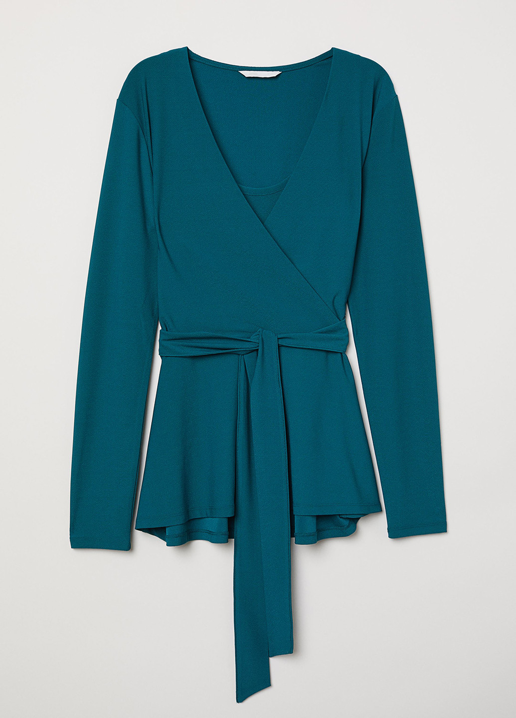 Морской волны блуза для кормящих мам на запах H&M