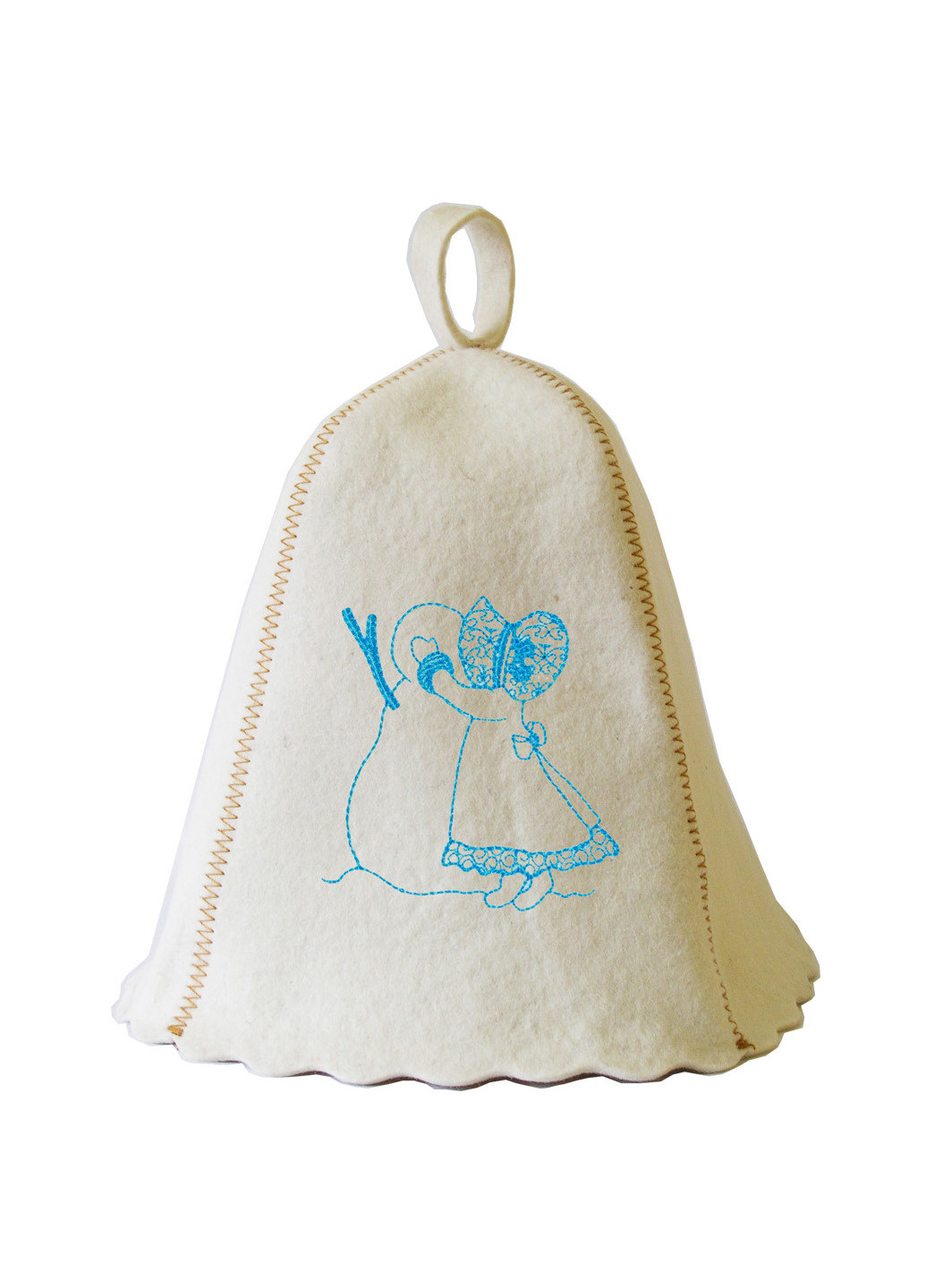 Банная шапка "Девочка и снеговик" Luxyart (189142663)